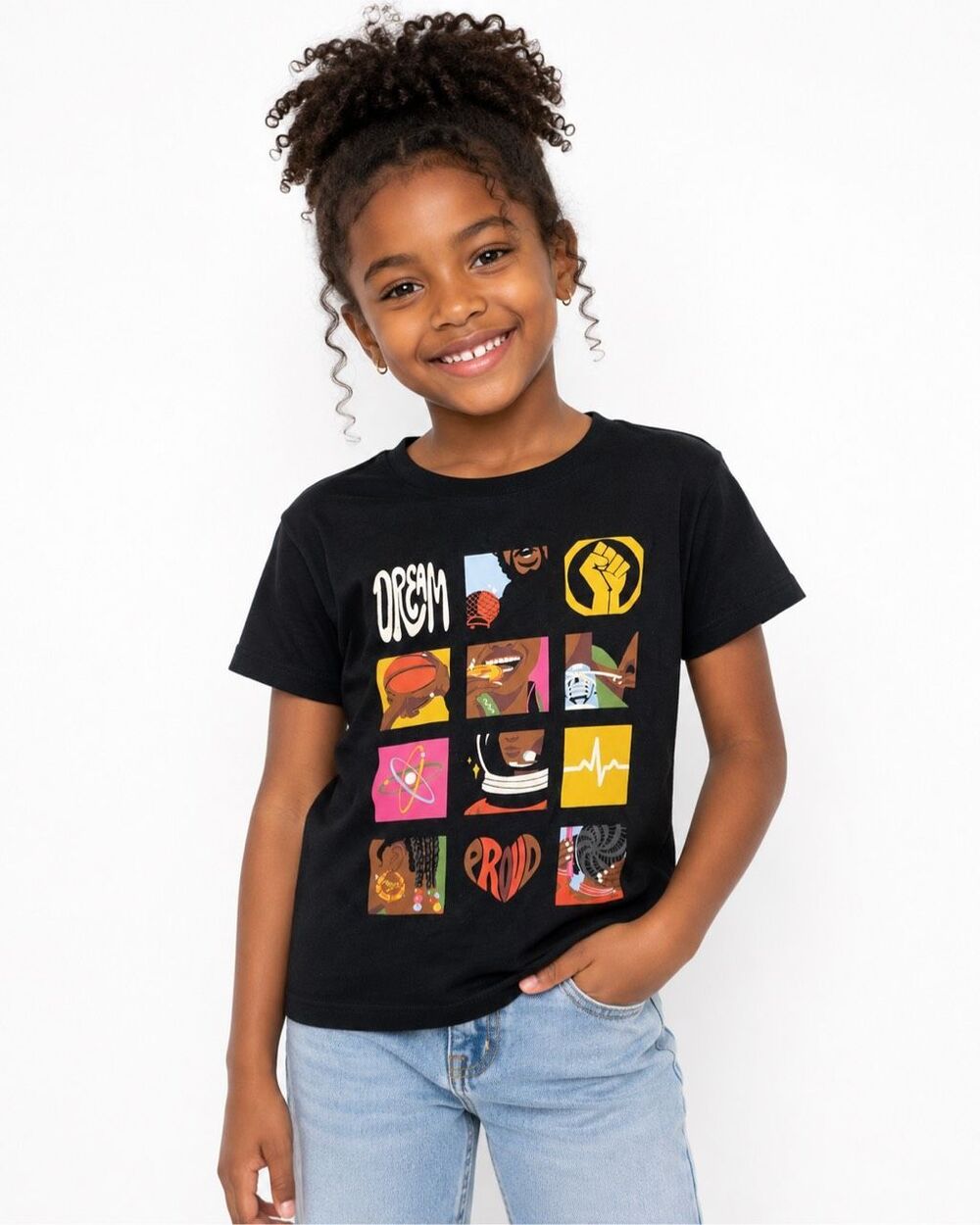 Target Black History Month Kids Black Dream Proud Graphic Tee Size 6/7